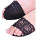 Lace Forefoot Pads for Women - 3 Pairs Invisible Breathable Peep Toe Half Socks | Anti-Slip Metatarsal Cushions for High Heels | Soft Elastic Ball of Foot Comfort | Black - Buy Online on GoSupps.com