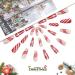 Vatocu Christmas Snowflake Glitter Press on Nails - 24pcs Long Ballerina Fake Nails for Women and Girls - Buy Online on GoSupps.com