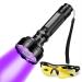 Youthink UV flashlight 2 in 1 Functional flashlight 100 LED UV flashlight hand-black light flashlight with 75 UV light LED and 25 white Light LED for the Au En and t