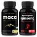 NutraChamps Maca Root Capsules and Korean Ginseng Capsules 2 Pack Bundle