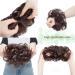 Reddish Brown Updo Ponytail Hair Extensions - Curly Wavy Scrunchies for Women | 35g Messy Hair Bun Hairpiece - Buy Online on GoSupps.com