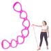 7 Rings Stretch Exercise Band Chain Exercise Bands Yoga Stretch Exercise Band for Home or Fitness Center Workout Physical Therapy pink