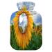 Sunflower World hot water bottle with soft fleece cover 2 litre hot water bag for hot and cold compresses