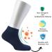 Cosyfeel Women Loose Diabetic Socks | 4-Pack Neuropathy Ankle Socks for Ladies | Super Soft Eco-Friendly Bamboo Material | Durable with Seamless Toe | Multicolour Patterns | 4 Seasons 4-7 NAVY BLUE - Buy Online on GoSupps.com