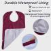 Washable Adult Bibs 3PK - Reusable Waterproof Clothing Protectors with Crumb Catcher - Large Feeding Bibs for Adults in Red, Brown, and Blue Plaid - Buy Online on GoSupps.com
