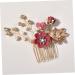 MAGICLULU 5 Sets Hairpin Wedding Hair Decoration Rhinestone Hair Clips Chinese Decor Japanese Hair Pin Rhinestone Bobby Pins Bride Hair Decor Red Women's Zinc Alloy Rhinestones Hair Comb - Buy Online on GoSupps.com