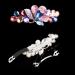 Elegant Crystal Rhinestone French Flower Hair Clips for Women - 5 PCS Set in 2 Sizes (Multicolor) | Stylish Hair Accessories for Women Girls - Buy Online on GoSupps.com