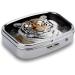 Tiger Print Pill Box | 2 Compartment Decorative Metal Organizer for Pocket & Purse | Portable Medicine Case - Buy Online on GoSupps.com