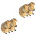 OUNONA 4 Pcs Animal Model Mini Resin Animals Decor Miniature Groundhog Figure Mini Figurine Mini Top Hat Groundhog Stuffed Animal Kids Toys Desk Trinkets Plastic Child Rabbit Bonsai As Shownx2pcs 6x6cmx2pcs