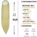 Beach Blonde Halo Hair Extension Headband 22 Inch Straight Synthetic Hair Heat Friendly Fiber - No Clip - Bleach Blonde 22Inch - Buy Online on GoSupps.com