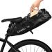NEWBOLER Bikepacking Bike Bag,13L Waterproof Reflective Large-Capacity Bike Saddle Bag for Bicycles Rear Rack, Bicycle Bag Roll Up Rear Tail Pack, Storage Luggage Pouch Black
