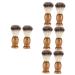 Minkissy 8 STK Razor brush make-up brush cleaning kit beard clean beard care brush hairdresser neck brush men beard beard beard shaving accessories shaving wooden handle man nylon wool