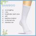 Athlemo Men's Bamboo Diabetic Socks 9-11 White (6 Pairs) | Loose Fit Circulation Crew, Seamless, Breathable & Odor-Free - Buy Online on GoSupps.com