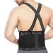 CLZYR Adjustable Back Brace Lumbar Support Belt with Suspenders for Lower Back Support and Injury Prevention (Medium  Black) Medium Black