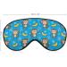 Monkey & Banana Pattern Sleep Mask - Adjustable Blindfold for Light Blocking & Travel - Men's and Women's Night Eye Cover - Buy Online on GoSupps.com