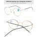 Buy Lanomi Blue Light Filter Reading Glasses - UV400 Protection Thin Metal Oval Frame 2.5 Diopters - Stylish & Comfortable for Men & Women - Buy Online on GoSupps.com