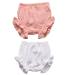 HASAKI 2Pcs Kids Linen Bloomer Shorts - Newborn Baby Girls Boys Toddler Diaper Cove 2-3 Years Pink+white