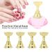 Nail Tip Exercise Stand - Pink Crystal Base Nail Holder for False Tips | Nail Art Display & Manicure Stand - Buy Online on GoSupps.com