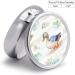 Round Watercolor Duck Print Pill Box | 3 Compartment Portable Pill Organizer | Decorative Metal Medicine Case - Style 7 - Buy Online on GoSupps.com