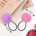 Pom Pom Hair Ties Set - 16pcs Fluffy Elastic Pom Pom Ponytail Holders for Girls and Toddlers in 8 Colors - 2 inches - Buy Online on GoSupps.com
