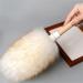 Wool Duster Dust Cleaner with Bamboo Grip for Furniture Gently Dust Effective Housewives Office Worker Students Small - Buy Online on GoSupps.com