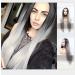 BGHJUE WIG Accessories Long Natural Wigs for Women Side Parting Highlight Synthetic Wig High Temperature Fiber BreataBle Wig Cap Gray Gradient Long Straight
