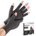 Arthritis Compression Gloves for Women Men Fingerless Breathable & Moisture Wicking Compression Gloves for Relieving Carpal Tunnel Aches Rheumatoid Pains Joint Swell Grey One Pair Medium: 2 3/5"-3 1/8"