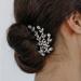 Sither Bridal Crystal Barrette for Wedding Women Crystal Hair Clip Silver Headpiece for Prom Halloween Party Hair Accessories Gift