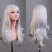 LFMDJF 70cm Wavy Red Wig | Synthetic Hairpieces for Women | Versatile Colors: Black Purple Pink Blue | 28 Inches Silver - Buy Online on GoSupps.com