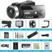 4K 56MP Video Camera Camcorder with IR Night Vision, 16X Digital Zoom, Microphone, Remote Control - Black - Buy Online on GoSupps.com