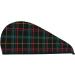 Buffalo Plaid Dark Green Microfiber Hair Towel | Super Absorbent & Quick Dry Wrap for Women | Ideal for Long Curly & Thick Hair - Buy Online on GoSupps.com