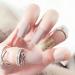 Sethain Matte False Nails Short Square Glitter Full Cover Art Design Acrylic 24pcs Fake Nails for Women and Girls