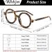 Round Blue Light Blocking Glasses for Men & Women | Retro 70s Oversized Circle Frame Eyewear - Tortoise 48mm - Buy Online on GoSupps.com