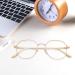 Shop KaeoISFU Retro Oval Metal Frame Reading Glasses for Men & Women - Stylish Blue Light Filter Computer Glasses - 1.0 Diopters - Buy Online on GoSupps.com