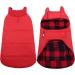 Asenku Dog Winter Coat - Reversible Plaid Jacket for Large Dogs - Waterproof and Warm - Buy Online on GoSupps.com