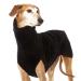 Autumn and winter warm greyhound Labrador Shepherd Great Dog Clothing turtlovers sweater stretch fleece dog sweater vest pet jacket coat suits black 2xl black 2xL