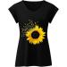Short Sleeve T Shirts Clothing Woman T-Shirt Casual Black Clothing Top Women's Floral Pattern for Women Crop Tops Shirt Shirts Top Women's Summer Tank Top 5-black S - Buy Online on GoSupps.com