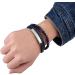 Multi-Layer Wrapped Men'S Bracelet Natural Stone Bracelet Leather Woven Bracelet Black Magnetic Buckle Multilayer Bracelet For Men - Buy Online on GoSupps.com