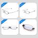 Folding Blue Light Blocking Reading Glasses 2.5x with Hard Cases - Men Women Pocket Eyeglasses Opt 03 Black Gunmetal - Buy Online on GoSupps.com