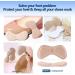 Premium Leather Heel Pads Inserts for Shoes - 4 Pieces (Beige) | Prevent Heel Pain, Rubbing & Blisters - Unisex Cushions for Improved Shoe Fit - Buy Online on GoSupps.com