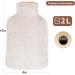 OWOZIO Hot Water Bottle with Hand Pockets - Fluffy Faux Fur Cover, 2L Capacity, Pain Relief & Comfort, Brown - Buy Online on GoSupps.com
