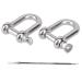 Jalzdieod 1 Pcs Acne Blemish Needle Pimple Spot Extractor Pin & 2 Pcs 304 Stainless Steel Screw Pin D Style Chain Dee Shackle