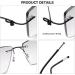 YIMI Rimless Progressive Multifocal Reading Sunglasses - Blue Light Blocking Trifocal Sun Readers for Men & Women | Black 3.0x - International Shipping Available - Buy Online on GoSupps.com