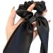 scicent Silk Scrunchies Satin Hair Scarf with Bow Solid Colors Hair Scrunchies Elastic Scrunchy Scarf Ponytail Holder Bands - Black 6308 - Buy Online on GoSupps.com