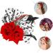 FRCOLOR banquet earphone dress hairpin hair accessories scarf bride baffle hat Korean version fascinator tea party headpiece rose hair clip day of the dead hairaccessories - Buy Online on GoSupps.com