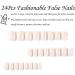 Nude White Short False Nails - 24Pcs Square Press on Nails with Glue | Full Cover Stick on Nails for Women & Girls - Buy Online on GoSupps.com