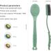 QiCheng&LYS 14in Long Wooden Handle Bath Brush for Exfoliating Skin - Blue/Green - Buy Online on GoSupps.com