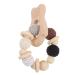jojofuny Chew Toys Wooden Baby Toy Silicone Baby Toys Animals Toys Wooden Teethers for Babies Teething Toys for Babies 0-6 Months Teethers for Babies 0-6 Months Beech Mara Baby
