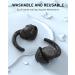 Silicone Ear Plugs for Sleep - 2 Pairs Noise Reducing NRR -33dB, Reusable Soft Night Earplugs for Sleeping, Snoring Blocking, Side Sleepers - Black - Buy Online on GoSupps.com