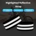 6-Piece Reflector Tape Set for Bicycles Jogging & Hiking | Velcro Clips & Elastic Safety Bracelet - High Visibility Black - Buy Online on GoSupps.com
